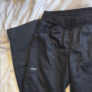 Cherokee Black Scrub Pant with Elastic Waistband - Straight Leg
